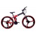 Bicycle Mercedes Benz Black Red on alloy wheels with 3 spoke wheels Bicycle Mercedes Benz Black Red on alloy wheels with 3 spoke wheels
